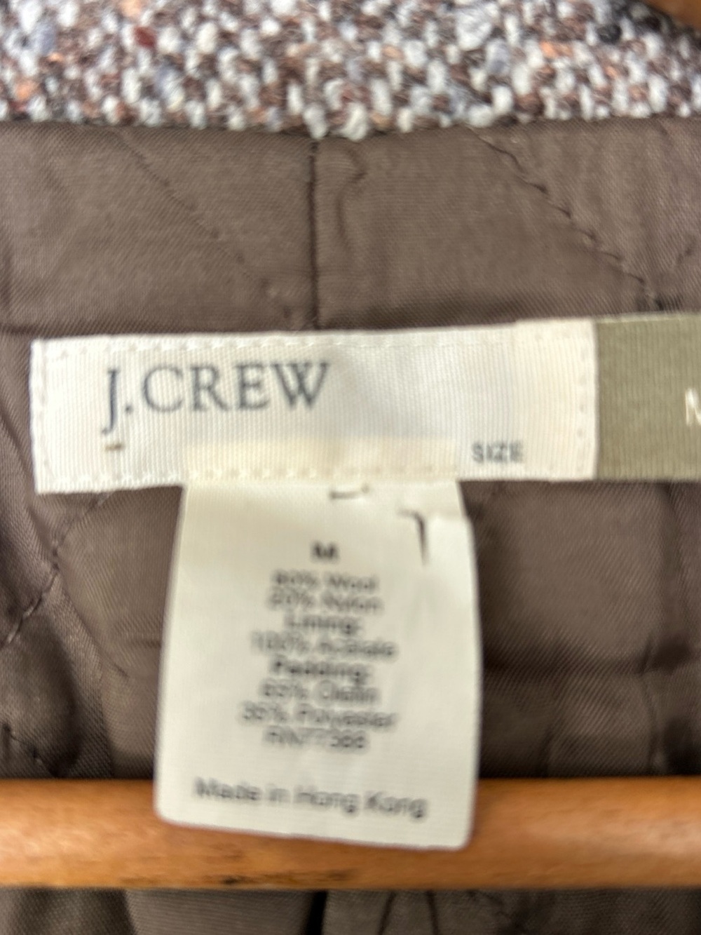 J. Crew Brown Tweed Double-Breasted Pea Coat - Picture 6 of 8